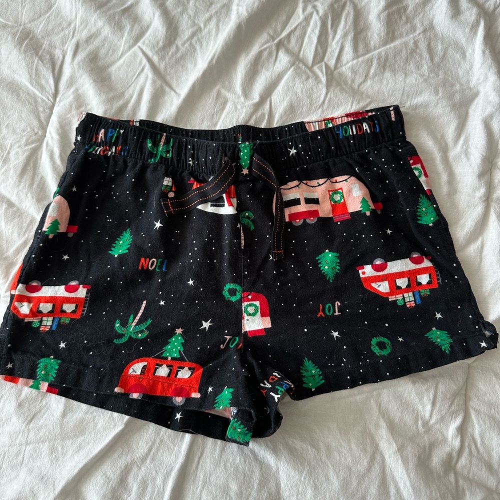 Old Navy Black Shorts with Festive Print